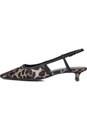 Kennel & Schmenger Femme, Chaussures, Noir, Taille: 40 EU Chaussures Slingback à Imprimé Panthère