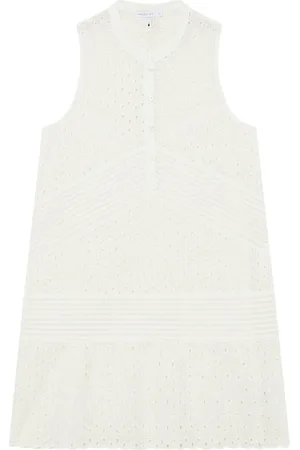 Patrizia Pepe Femme, Robes, Blanc, Taille: 38 FR Robe Mini Sangallo Art. 2A2938A598