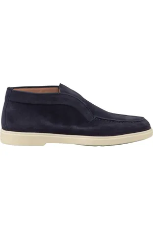 santoni Femme, Chaussures, Bleu, Taille: 36 1/2 EU Bottines à enfiler en daim