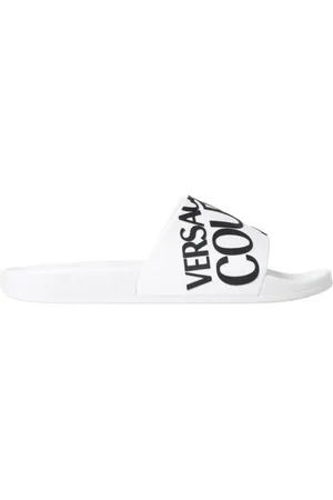 VERSACE Homme, Chaussures, Blanc, Taille: 41 EU Sandales Blanches avec Logo
