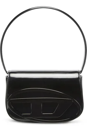 Diesel Femme, Sacs, Noir, Taille: ONE Size Sac à bandoulière en cuir noir miroir