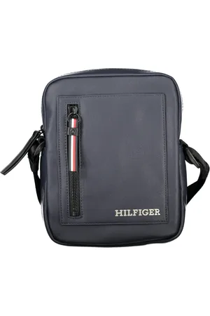 Tommy Hilfiger Homme, Sacs, Bleu, Taille: ONE Size Sac Bandoulière Bleu Réglable avec Fermeture Éclair