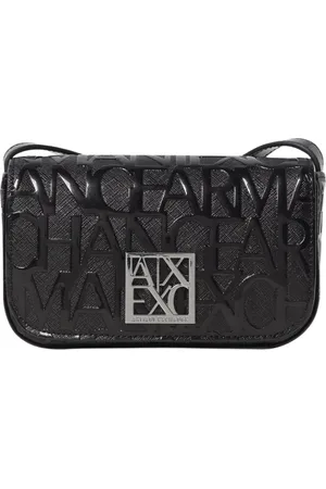 Armani Exchange Femme, Sacs, Noir, Taille: ONE Size Sac Bandoulière Noir Gaufré