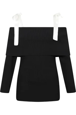ROTATE Femme, Tops, Noir, Taille: 40 FR Haut à manches longues uni