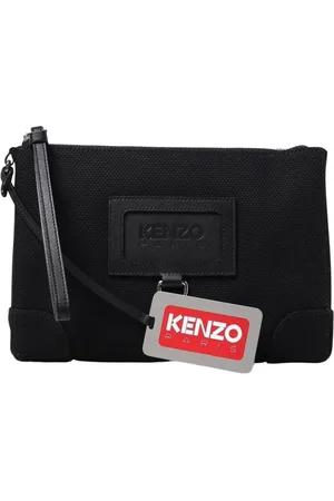 Kenzo Femme, Sacs, Noir, Taille: ONE Size Sac Pochette en Toile Noire