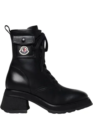 Moncler Femme, Chaussures, Noir, Taille: 38 EU Bottines LaceUp Noires