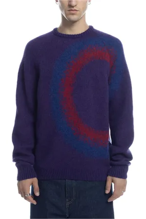 Pop Trading Company Homme, Pulls, Violet, Taille: S Pull à col rond tricoté dégradé Mysterioso