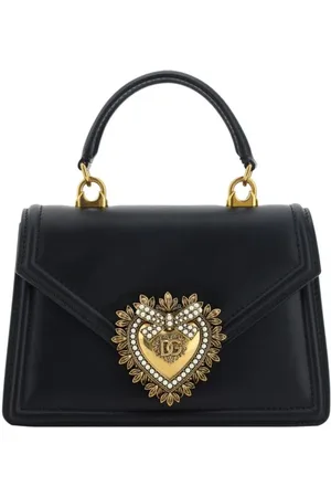 Dolce & Gabbana Femme, Sacs, Noir, Taille: ONE Size Sac Devotion avec Cœur Doré