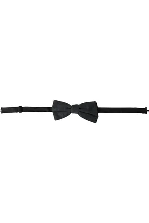 Dolce & Gabbana Homme, Accessoires, Gris, Taille: ONE Size Papillon en Soie Gris Foncé