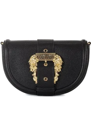 VERSACE Femme, Sacs, Noir, Taille: ONE Size Sac à Bandoulière en Simili Cuir Noir Martelé