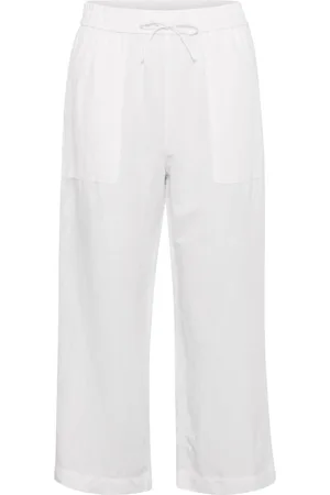 Part Two Femme, Pantalons, Blanc, Taille: 46 FR Pantalon Blanc Large en Lin