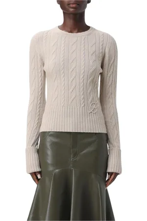 BLUMARINE Femme, Pulls, Jaune, Taille: 42 FR Pull en Cachemire Couleur Beurre