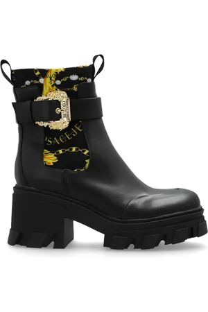 VERSACE Femme, Chaussures, Noir, Taille: 39 EU Bottines à talons