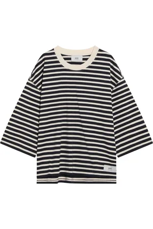 Ami Femme, Tops, Bleu, Taille: 40 FR T-shirt col rond à manches courtes
