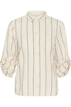 Part Two Femme, Blouses et Chemises, , Taille: 34 FR Chemise à rayures avec manches 3/4