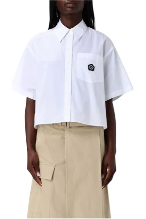 Kenzo Femme, Blouses et Chemises, Blanc, Taille: 42 FR Chemise Popeline Blanche