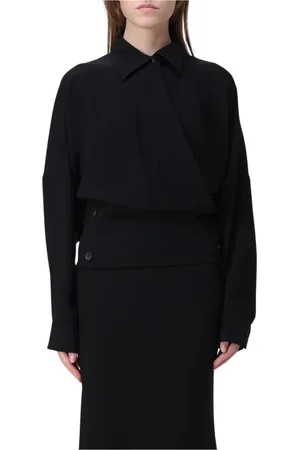 Serafini Femme, Blouses et Chemises, Noir, Taille: 36 FR Chemisier Vert à Manches Longues