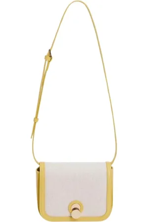 Fabiana Filippi Femme, Sacs, Jaune, Taille: ONE Size Sac bandoulière toile cuir