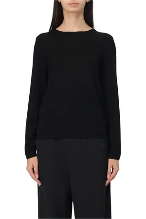 Allude Femme, Pulls, Noir, Taille: 38 FR Pull col rond en cachemire noir