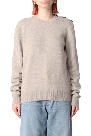 Bottega Veneta Femme, Pulls, Gris, Taille: 42 FR Pull en Cachemire de Luxe avec Boutons