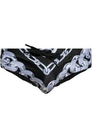 VERSACE Homme, Maillots de bain, Noir, Taille: M Vêtements de mer noirs avec cordon de serrage à la taille