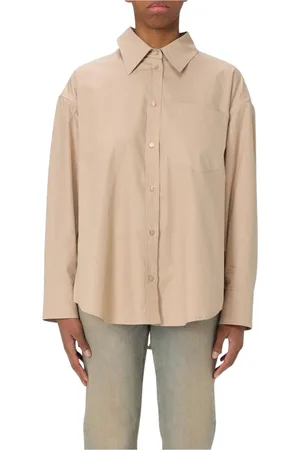 Dondup Femme, Blouses et Chemises, , Taille: 38 FR Chemise en Popeline de Coton Sable
