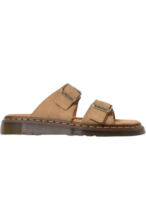 Dr. Martens Homme, Chaussures, Brun, Taille: 44 EU Sandalette en Cuir avec Boucle Style Confort