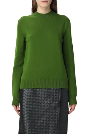Bottega Veneta Femme, Pulls, Vert, Taille: 40 FR Pull col rond en cachemire vert