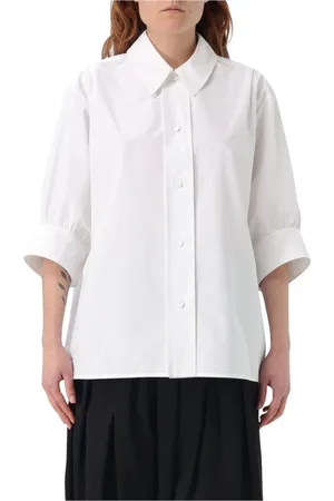 Jil Sander Femme, Blouses et Chemises, Blanc, Taille: 36 FR Chemise Blanche en Popeline de Coton