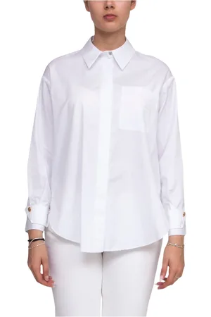 Elisabetta Franchi Femme, Blouses et Chemises, Blanc, Taille: 36 FR Chemise Blanche Femme 100