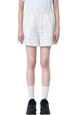 Moncler Femme, Shorts, , Taille: 40 FR Shorts en coton avec logo et cordon