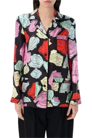 Marni Femme, Blouses et Chemises, Multicolore, Taille: 46 FR Chemisier en Soie à Imprimé Floral