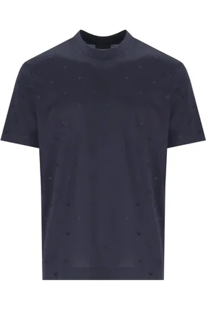 Emporio Armani Homme, Tops, Bleu, Taille: S T-shirt Monogramme Bleu Marine