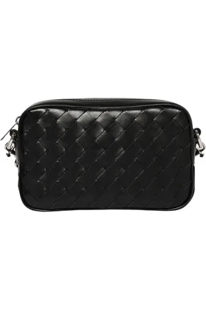 Bottega Veneta Homme, Sacs, Noir, Taille: ONE Size Sac à Bandoulière en Cuir Tressé Noir
