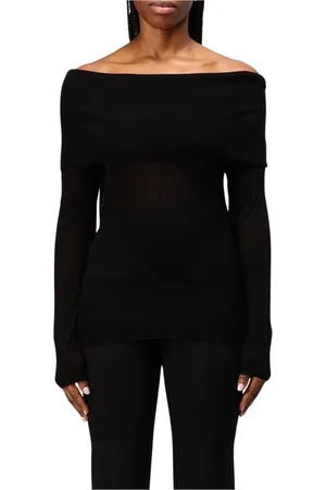 Filippa K Femme, Pulls, Noir, Taille: 42 FR Pull en laine noir à épaules dénudées
