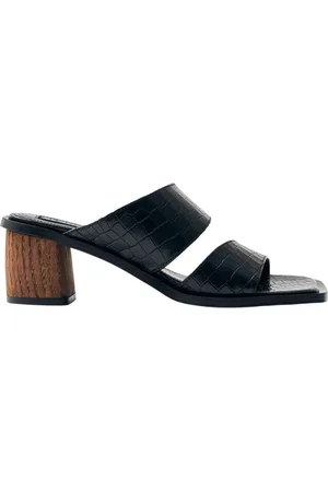 ALOHAS Femme, Chaussures, Noir, Taille: 37 EU Sandales noires en cuir