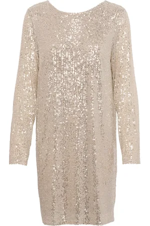 Part Two Femme, Robes, , Taille: 40 FR Robe Argent à Paillettes avec Dos en V