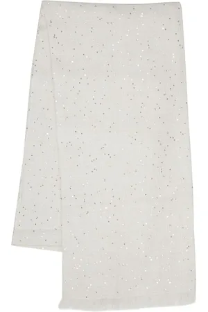 Brunello Cucinelli Femme, Accessoires, Blanc, Taille: ONE Size Stola Écharpe