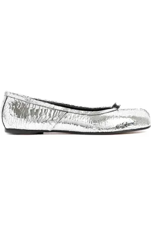 Maison Margiela Femme, Chaussures, Gris, Taille: 36 EU Ballerines Métalliques pour Femmes