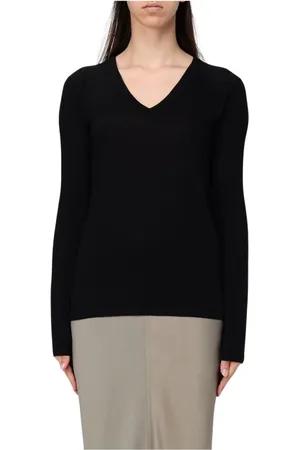Lisa Yang Femme, Pulls, Noir, Taille: 38 FR Pull en cachemire noir à col en V