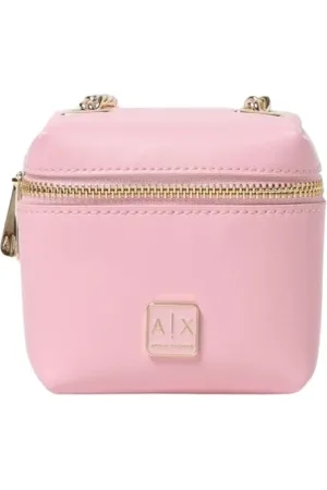 Armani Exchange Femme, Sacs, Rose, Taille: ONE Size Sac à Bandoulière Noir avec Fermeture Éclair