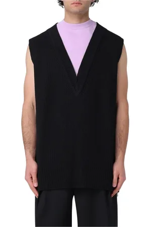 Jil Sander Homme, Vestes, Noir, Taille: L Gilet Sans Manches Multicolore pour Homme