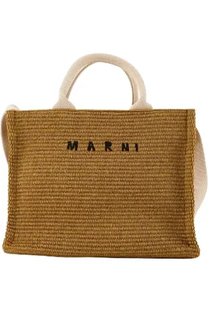 Marni Femme, Sacs, Brun, Taille: ONE Size Cabas d`été en raphia