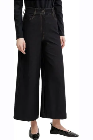 Max Mara Femme, Jeans, Bleu, Taille: 38 FR Palazzo Jeans Denim Pantalon Élégant à la Mode