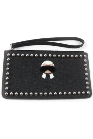 Fendi Femme, Pre-owned, Noir, Taille: ONE Size Pre-owned Cuir pochettes-minaudieres