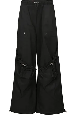 The Attico Femme, Pantalons, Noir, Taille: 38 FR Pantalon long avec taille élastique et poches avant