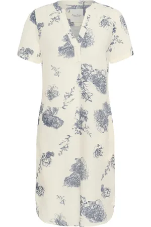Part Two Femme, Robes, Bleu, Taille: 46 FR Robe Imprimé Floral Éblouissant