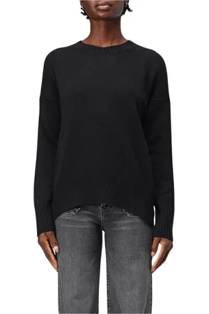 Allude Femme, Pulls, Noir, Taille: 36 FR Pull en Cachemire Noir