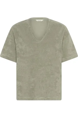 Part Two Femme, Tops, Vert, Taille: 46 FR T-shirt Vetiver avec encolure en V silhouette