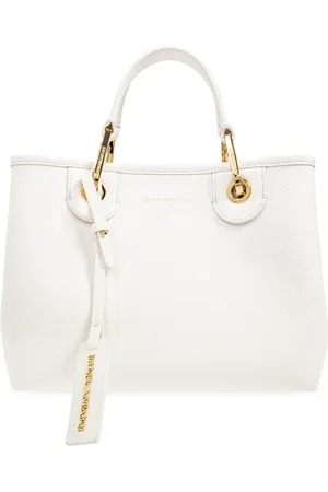 Emporio Armani Femme, Sacs, Blanc, Taille: ONE Size Sac à main en éco-cuir